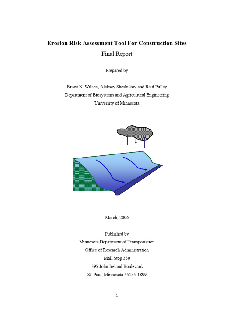 Erosion Risk Assessment Tool Report | PDF | Sensitivity Analysis | Climate