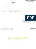 NYC Secondary Reform Selected Analysis: New York City Department of Education