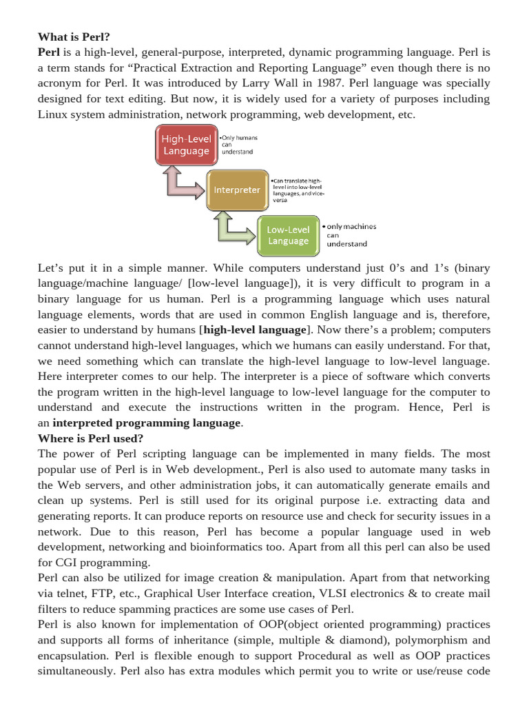 Unit 1 Notes - PERL | PDF | Perl | Regular Expression