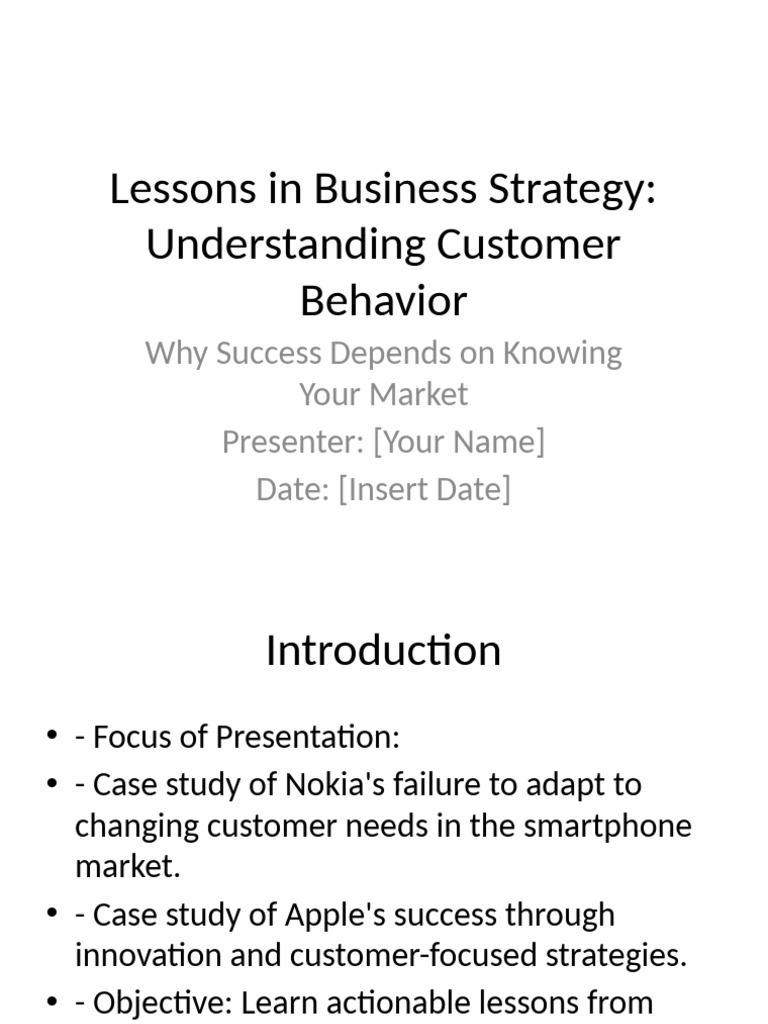 Understanding customer behavior pdf