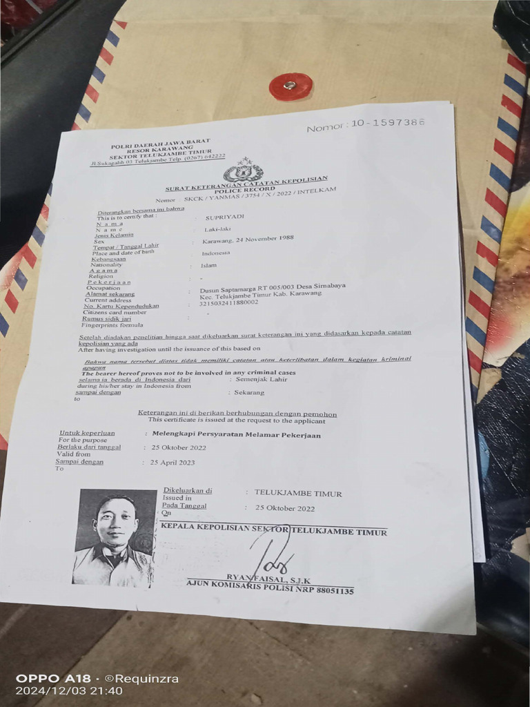 Template SKCK Kosong untuk Diunduh | PDF