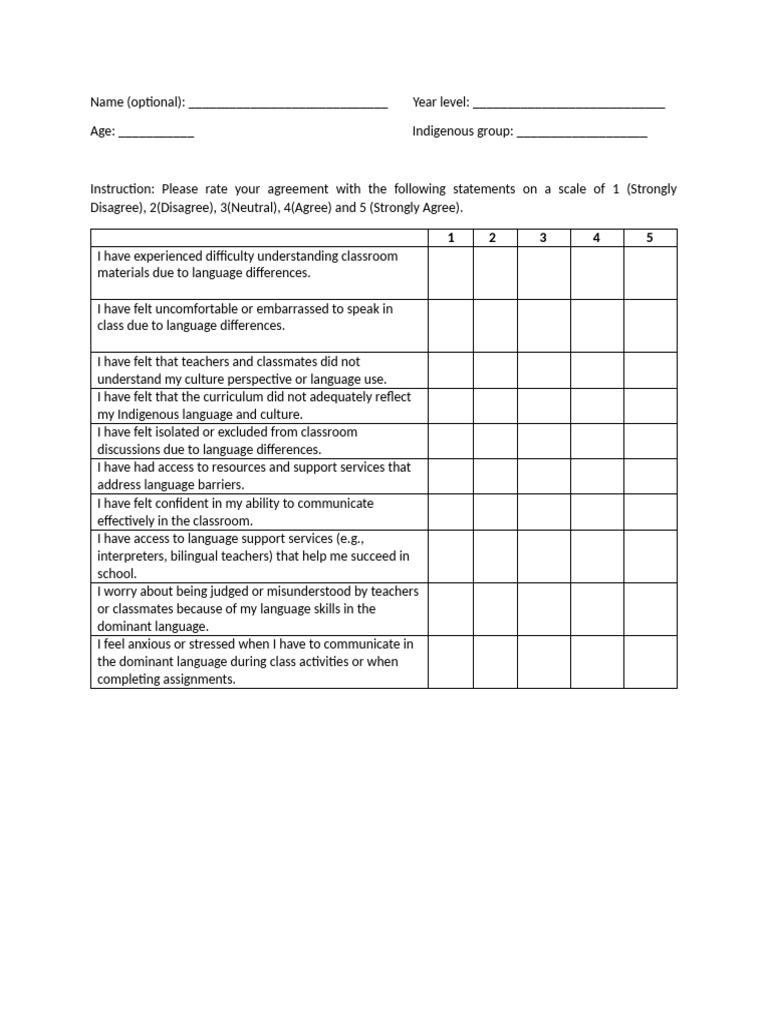 Questionnaire | PDF