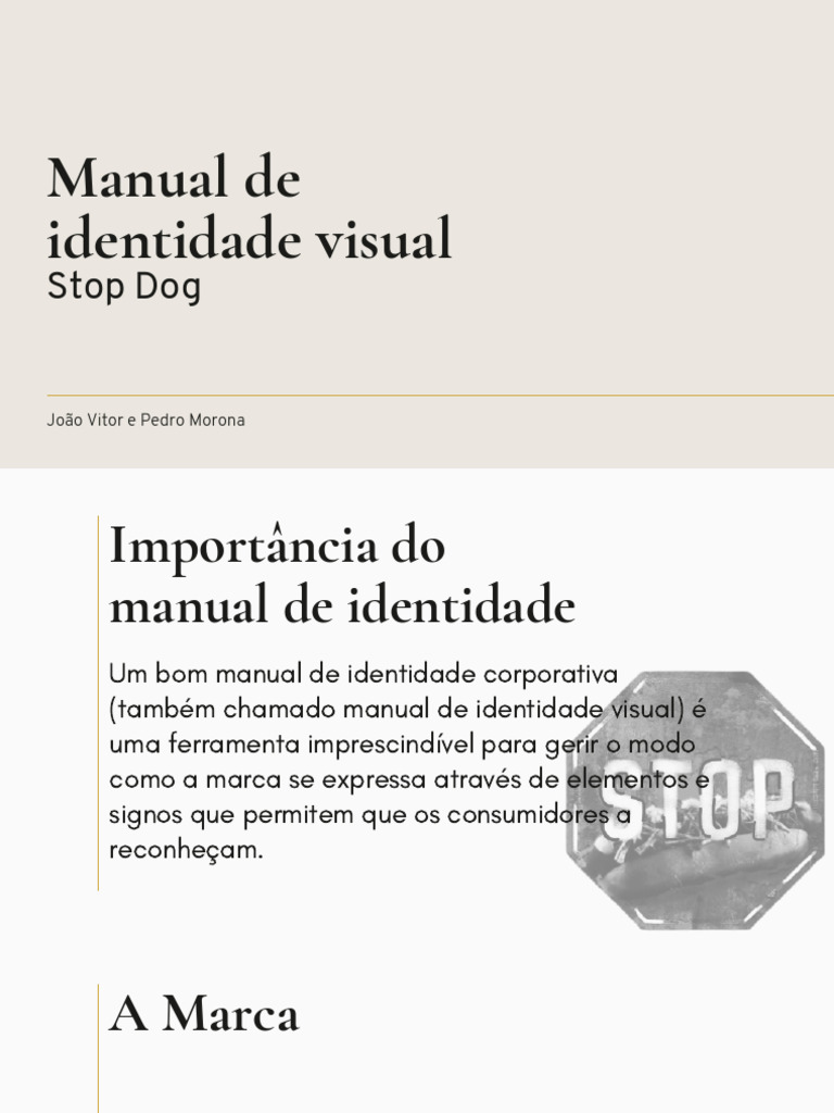Manual de Identidade Visual Stop Dog | PDF