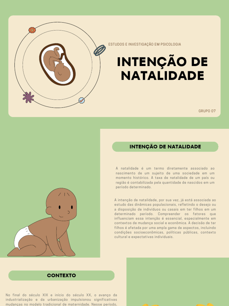 Fatores que Influenciam a Natalidade | PDF | Intenção | Família