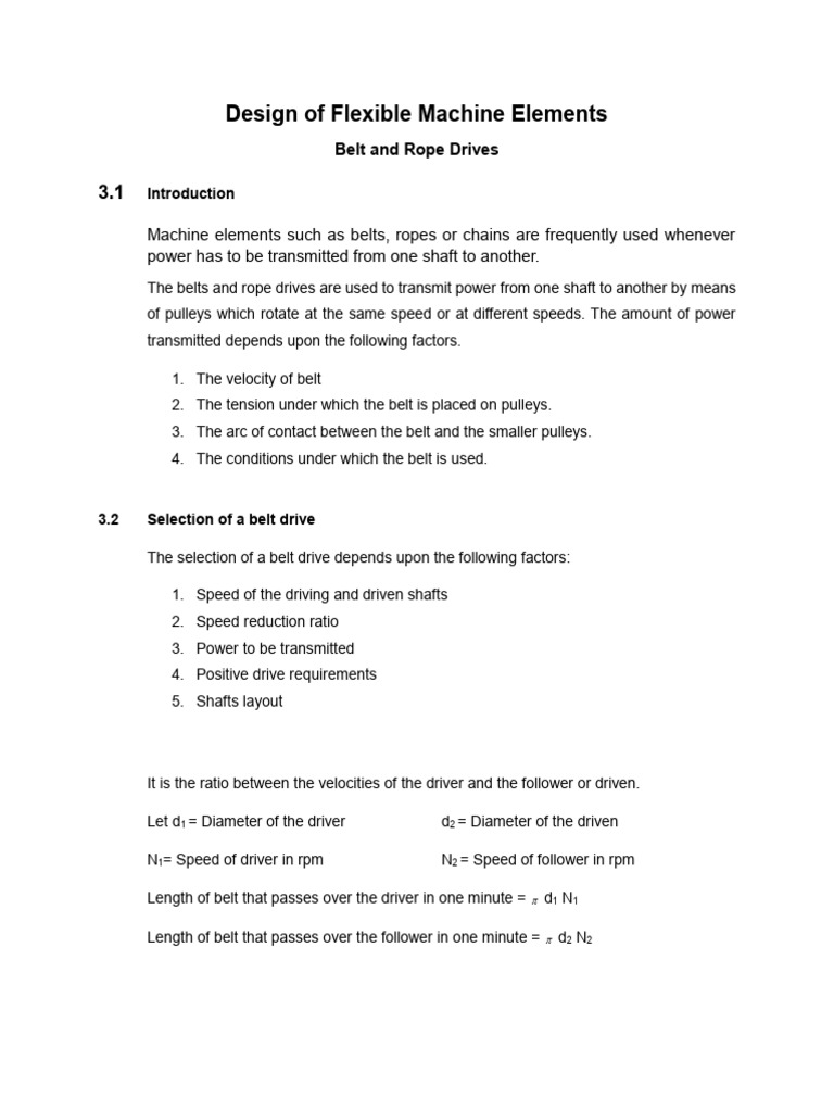 Flexible Machine Elements Design Guide | PDF | Belt (Mechanical ...