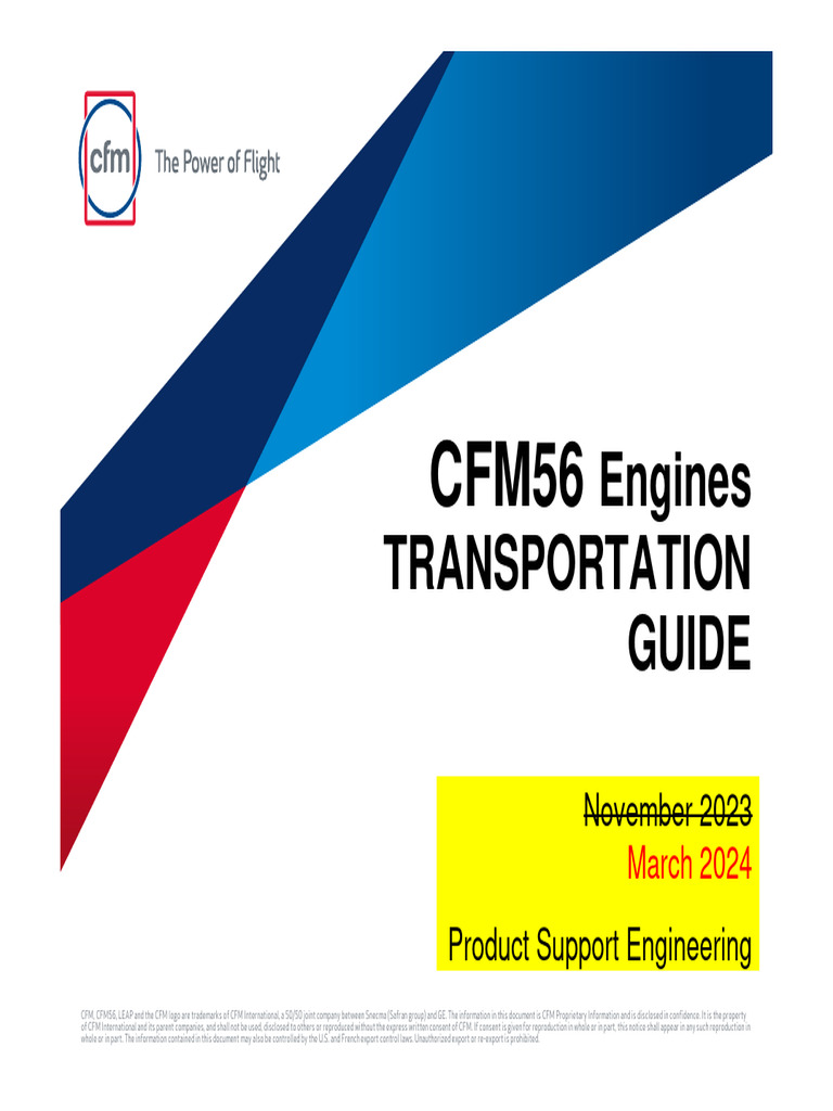CFM56 Engine Transportation Guide | PDF | Cargo | Truck