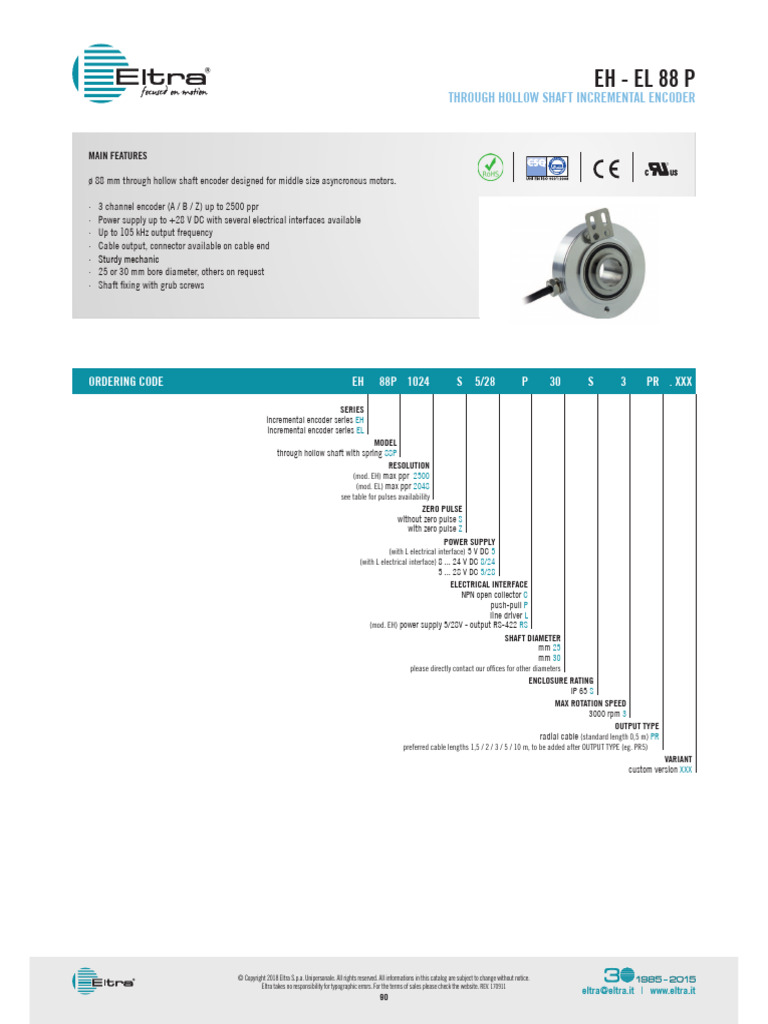 Eh - El 88 P: Ordering Code EH 88P 1024 S 5/28 P 30 S 3 PR - XXX | PDF ...