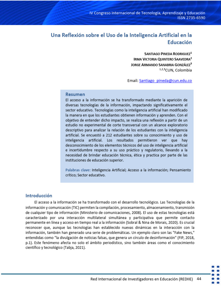 Impacto de la IA en la Educación Universitaria | PDF | Inteligencia ...