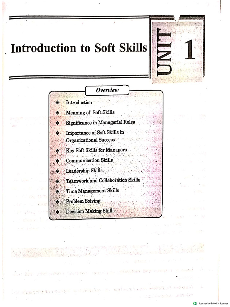 Soft Skills For Managers (Module I) | PDF