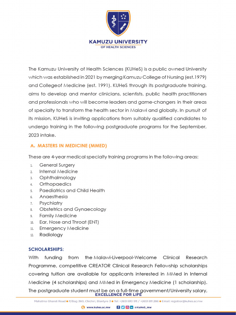 Advert For PG Programs For September 2023 Intake Web Version1 | PDF ...