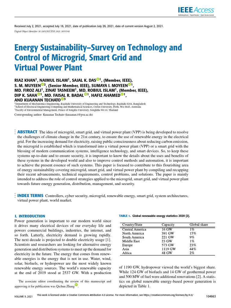 Survey on Microgrid and Smart Grid Tech | PDF | Distributed Generation ...