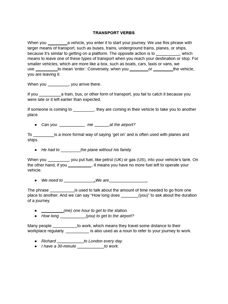 Transport B1 2 Pdf Train Transport