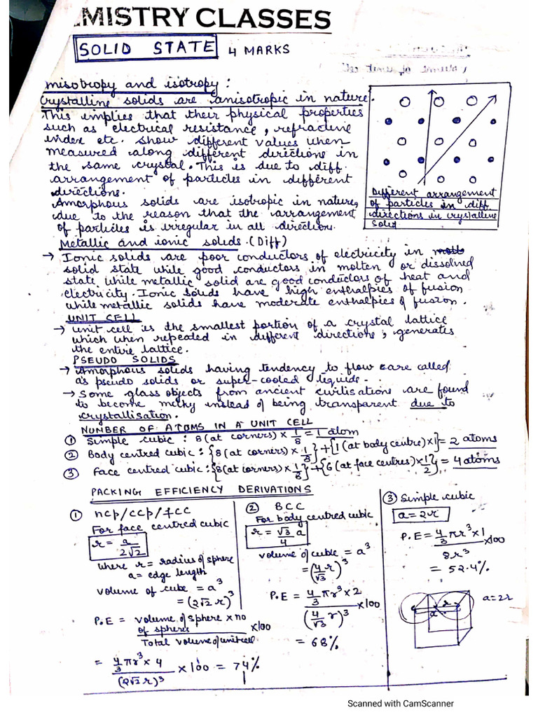 Solid State Short Notes PDF | PDF