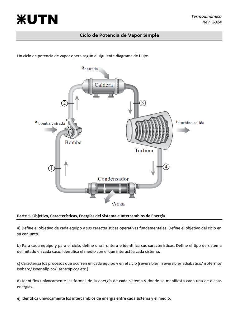 Caso de Estudio RA1 - Ciclo de Potencia de Vapor Simple | PDF ...