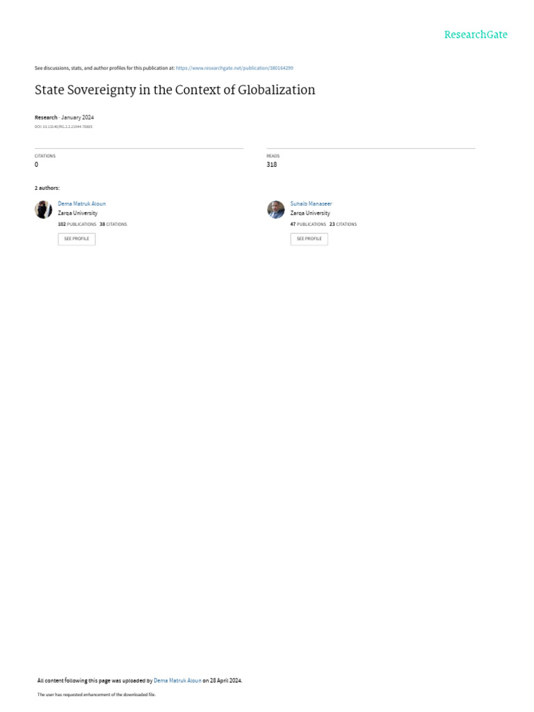 State Sovereignty And Globalization Issues Pdf State Polity