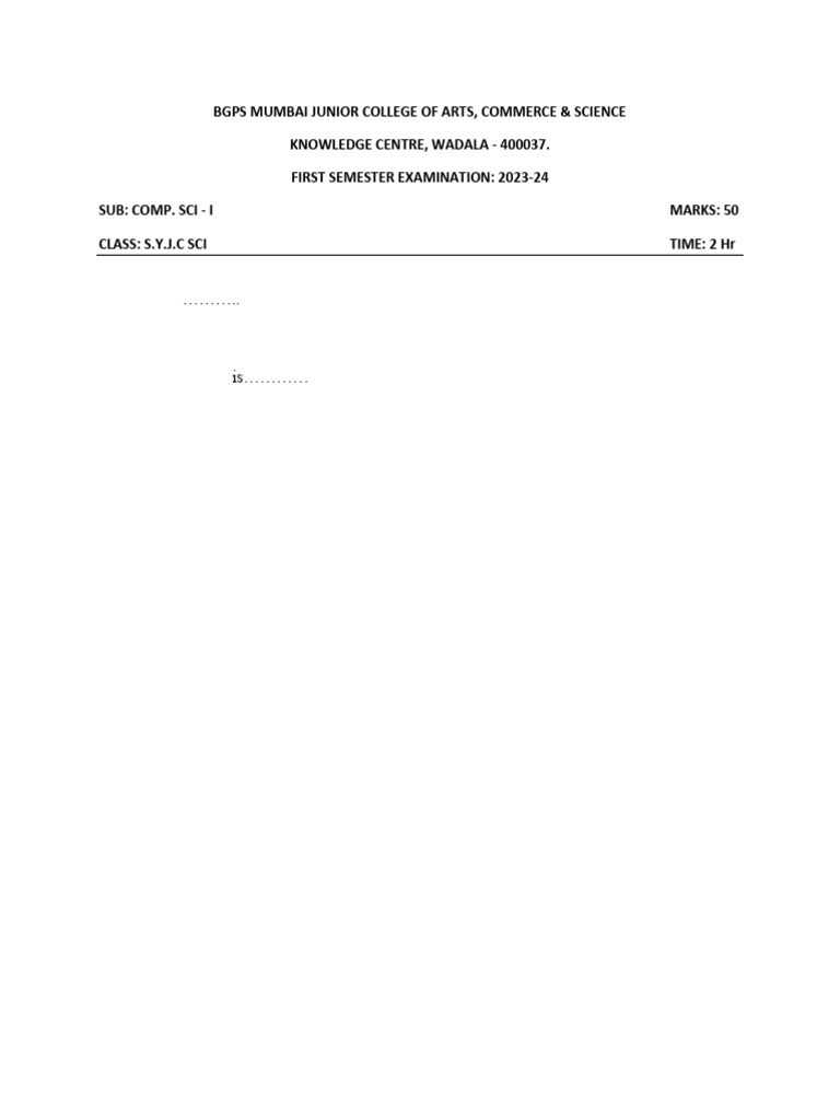 Comp sci i sci 12th pdf html computer data