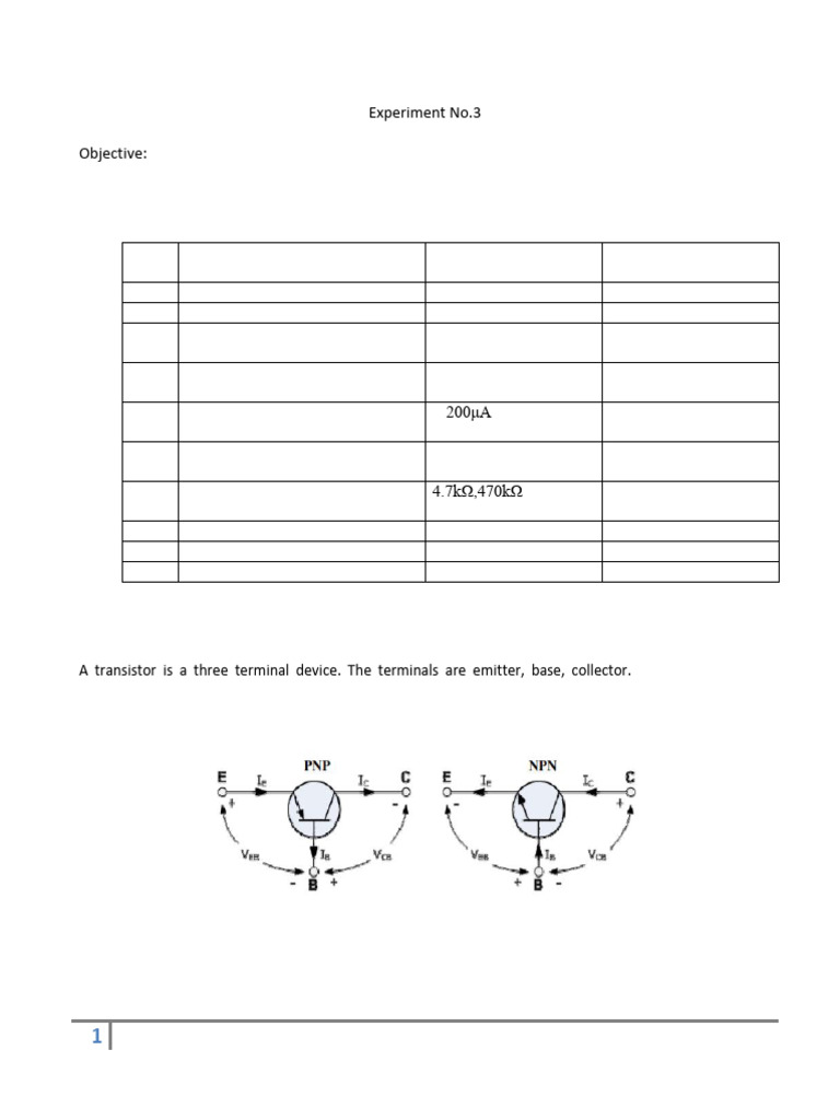 Experiment No 3 | PDF | Bipolar Junction Transistor | Computer Engineering