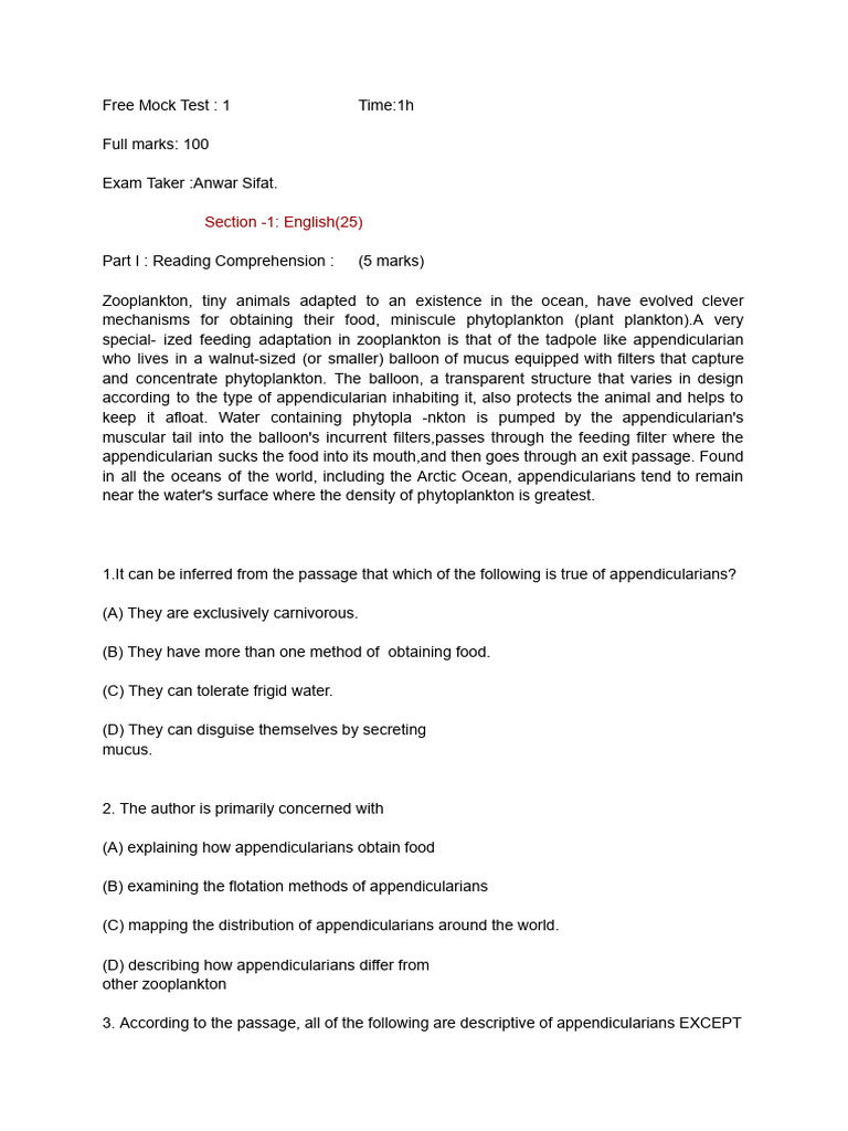 Free mock test bup fbs pdf triangle