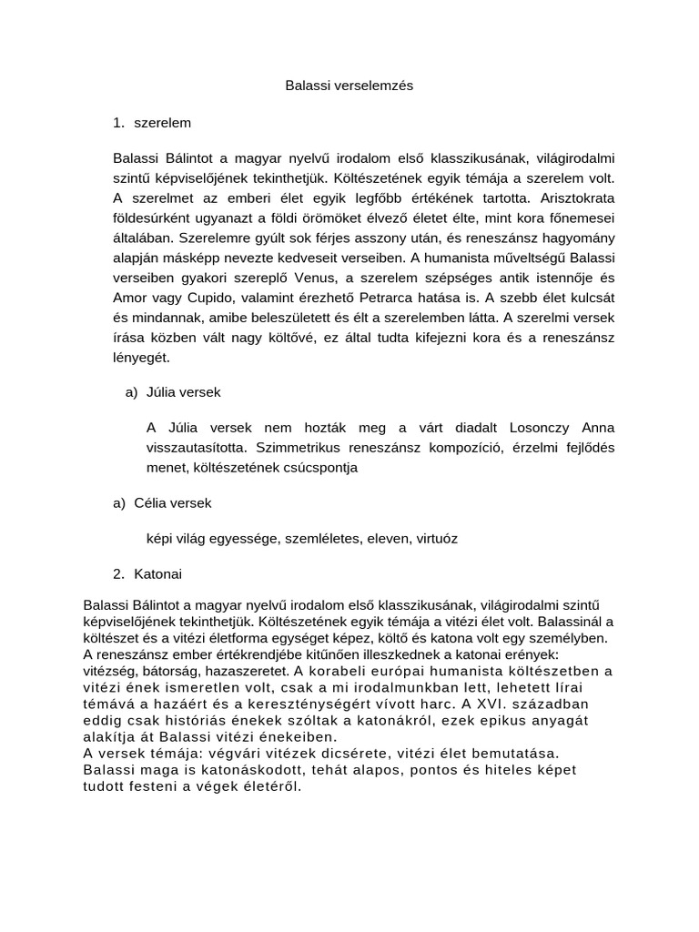 Balassi | PDF