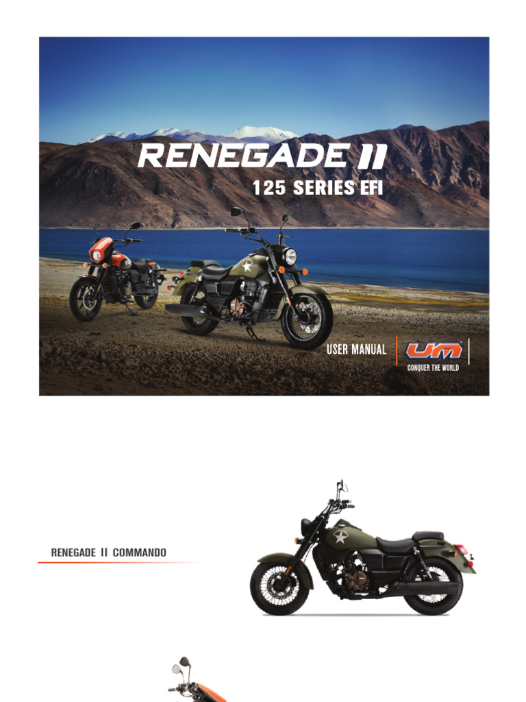 Renegade II 125 EFI Motorcycle Manual | PDF | Motorcycle | Fuel Injection