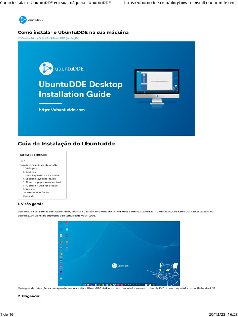 Instalação do UbuntuDDE Passo a Passo | PDF | Inicialização ...