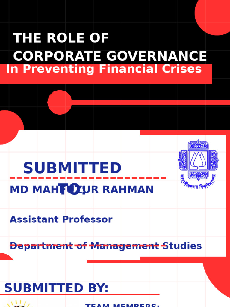 Corporate Governance in Financial Crises | PDF | Great Recession ...