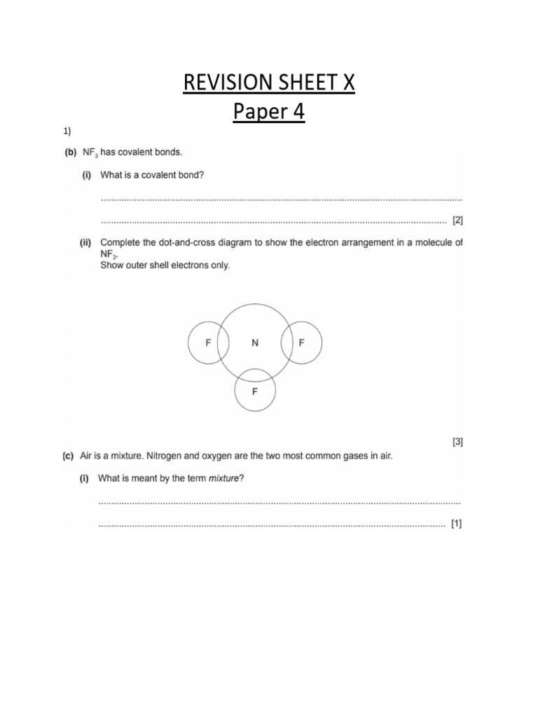 Revision X 8th Week Exam | PDF