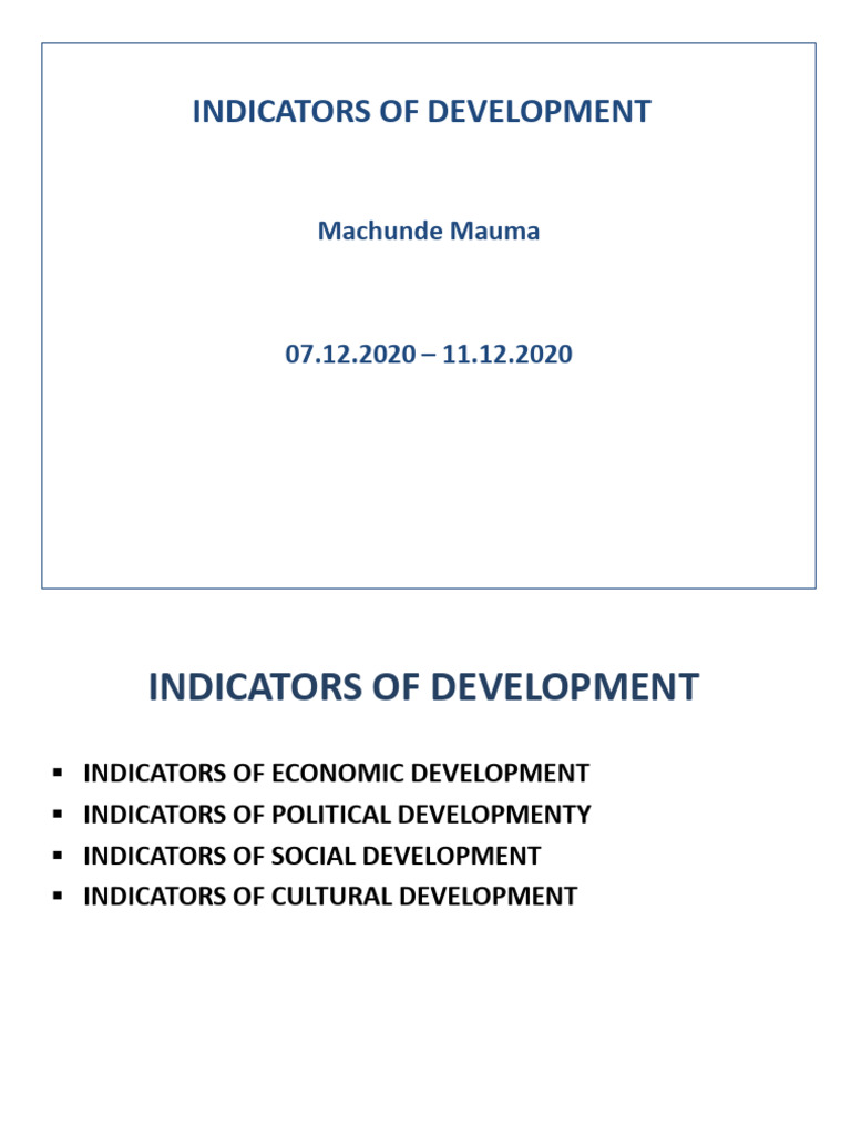 Development Indicators and Economic Growth | PDF | Economic Growth ...
