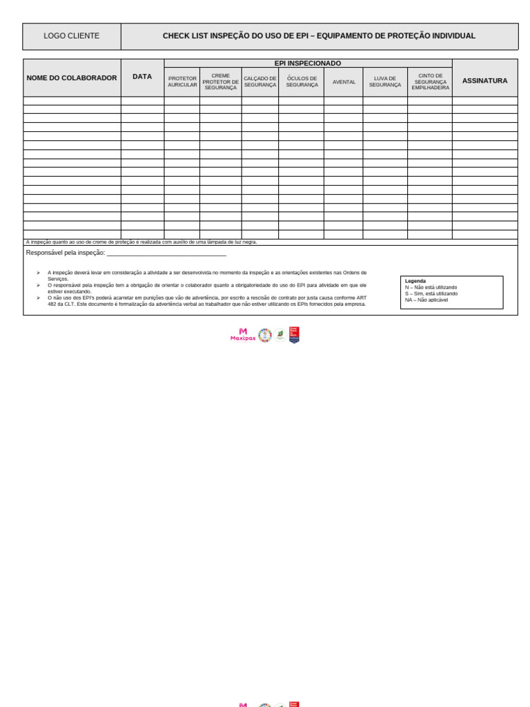 Checklist de Inspeção de EPI | PDF