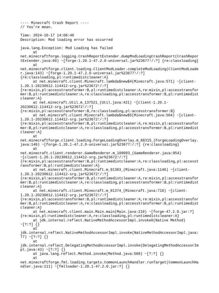 Mod Loading Error: GlitchCore Issue | PDF | Computing | Computer Science