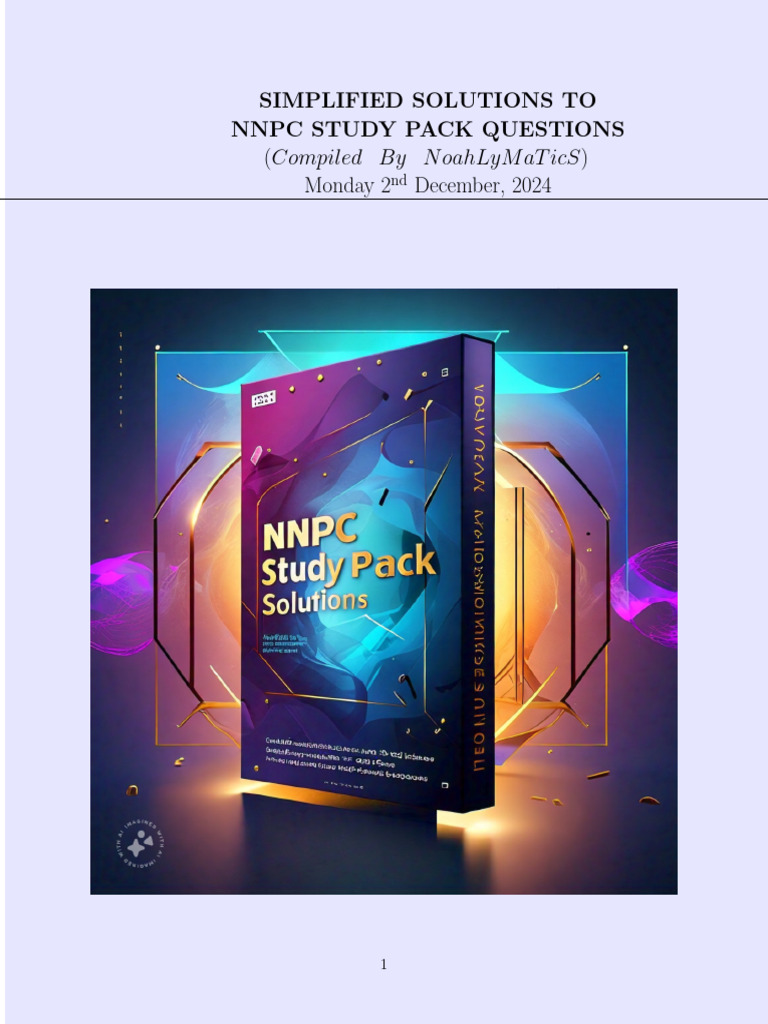 NNPC Study Pack Simplified Solution | PDF | Stocks | Dividend