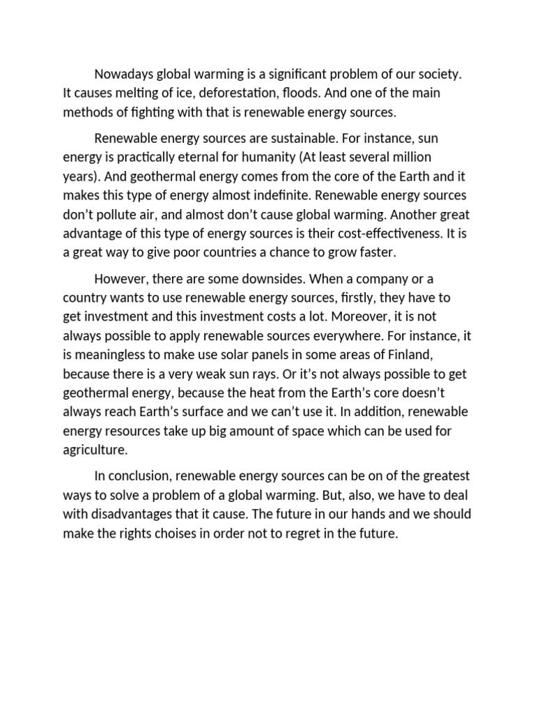 Renewable Energy Sources | PDF