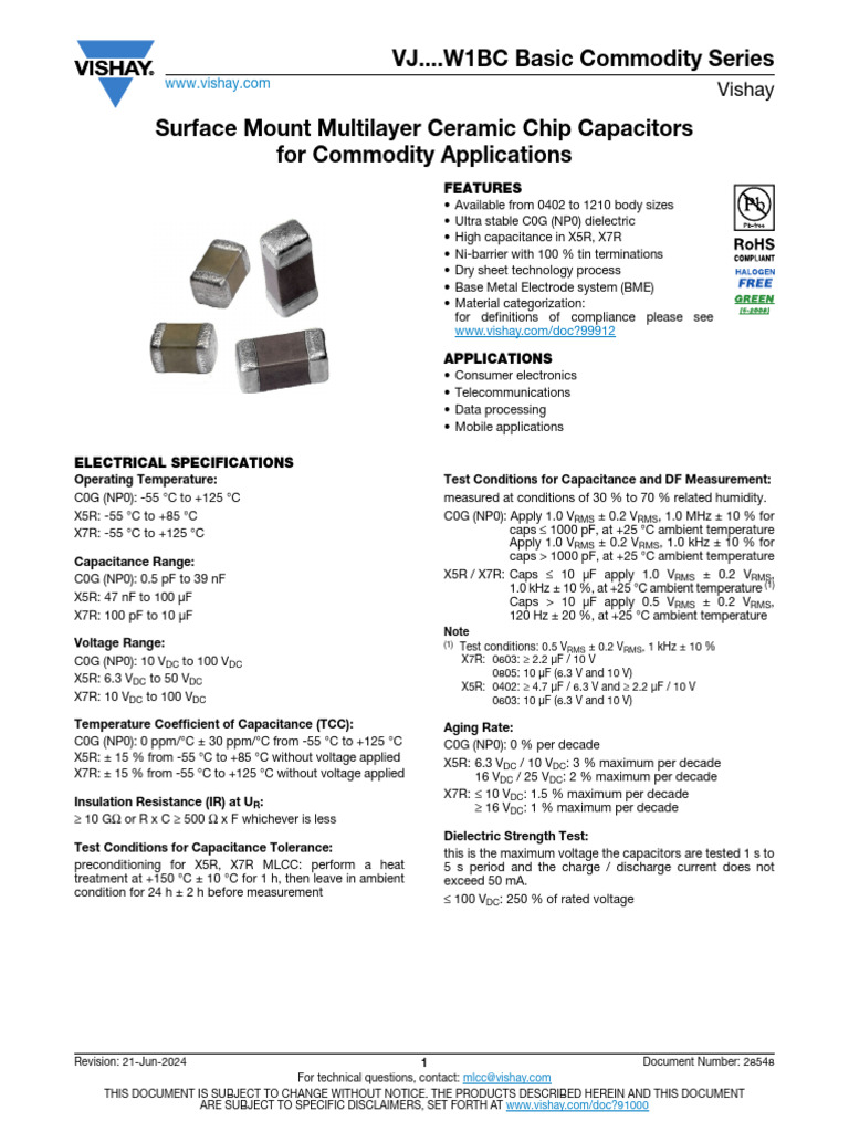 Multilayer Ceramic Chip Capacitors | PDF | Capacitor | Capacitance