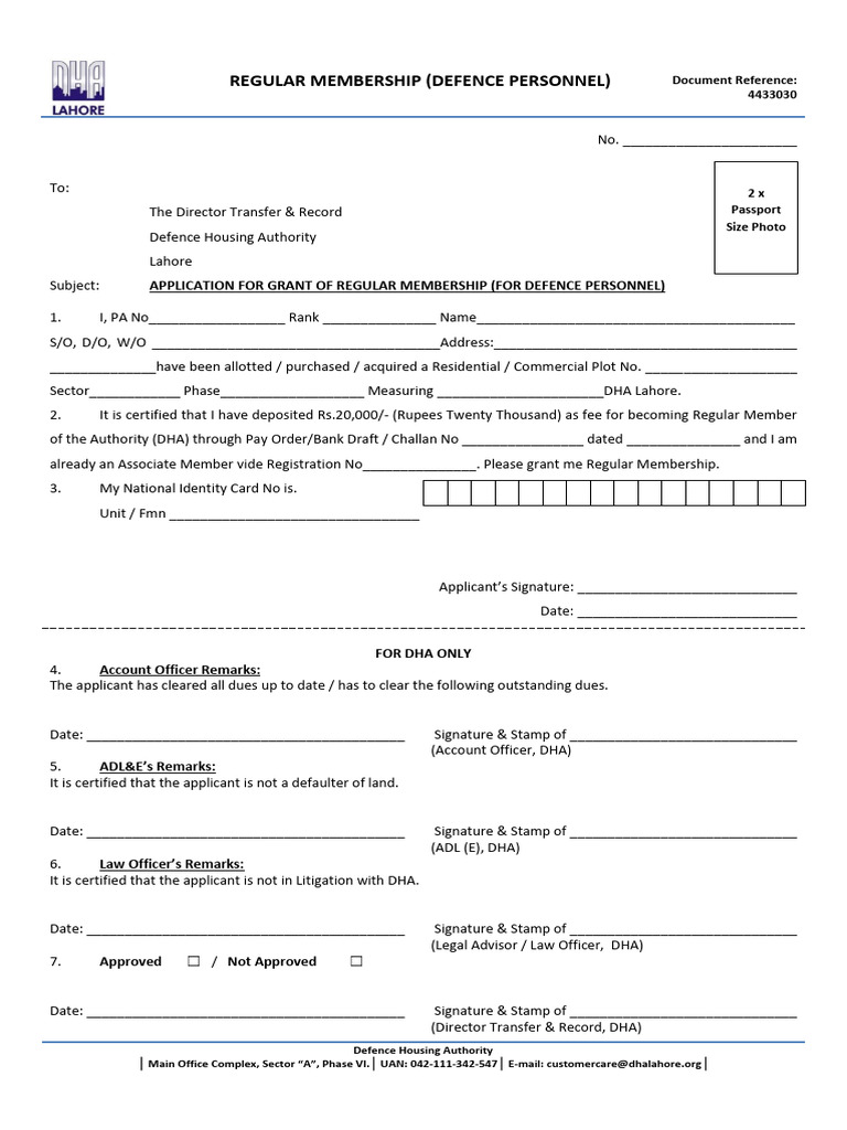 Regular Membership Defence Personnel 14 11 19 | PDF