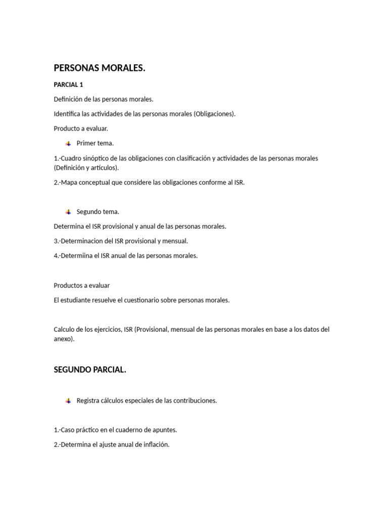 Obligaciones y Cálculo del ISR en Personas Morales | PDF | Impuesto ...