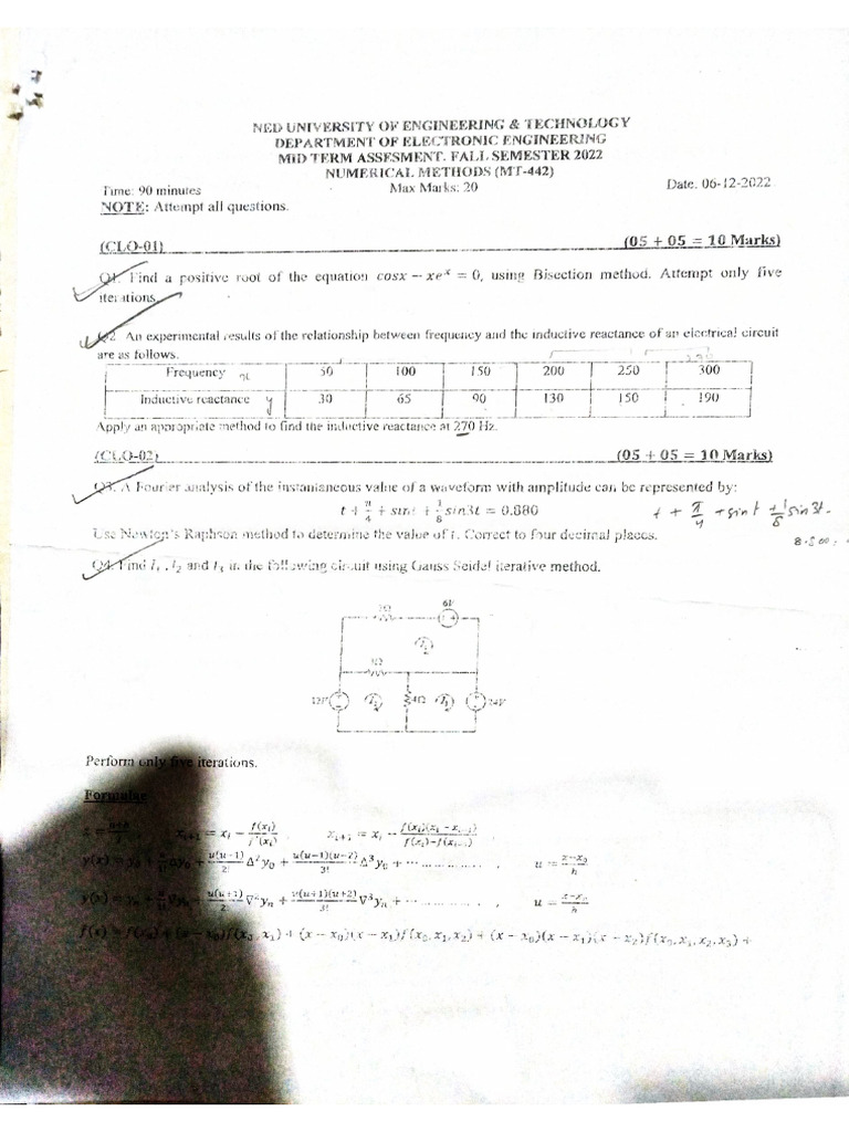 Final Year Past Papers | PDF