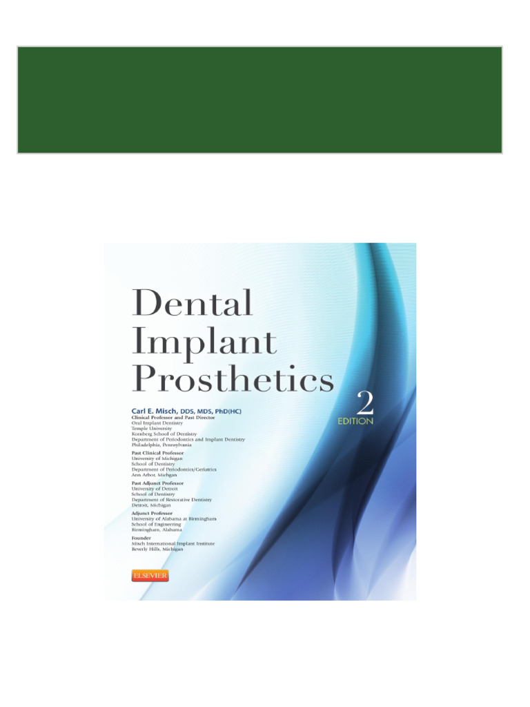  free pdf sample dental implant prosthetics 2nd by carl e misch ebooks