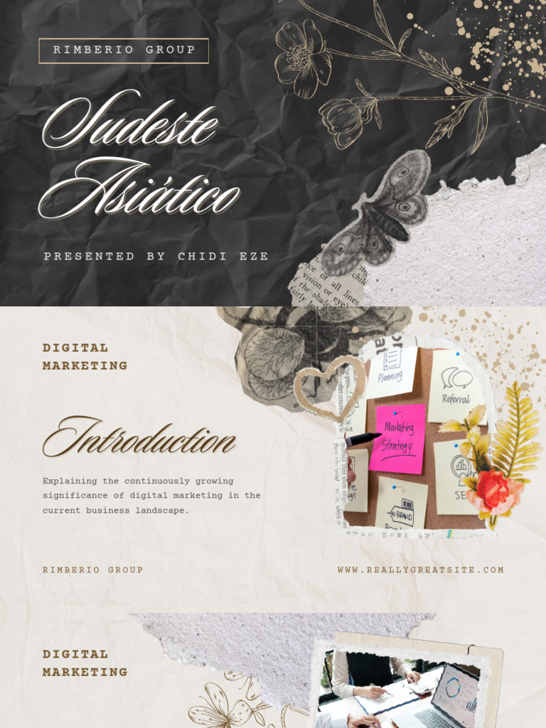 Black Beige Vintage Scrapbook Digital Marketing Presentation PDF | PDF | Digital Marketing ...