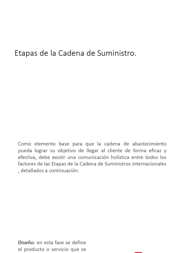 SEMANA 10 Etapas de La Cadena de Suministro | PDF | Cadena de ...