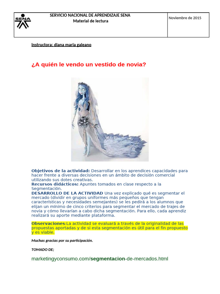 A quién le vendo un vestido de novia.1 | PDF