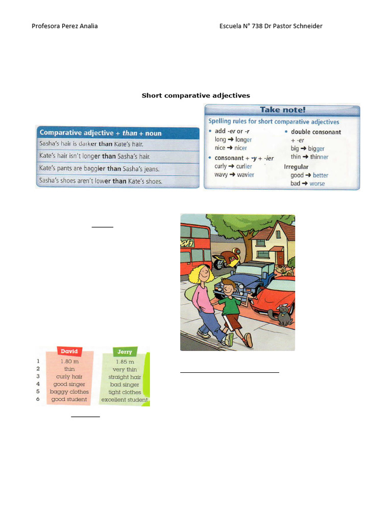 Clase2 Grammar Short Long Adjectives 5toaño-1 | PDF