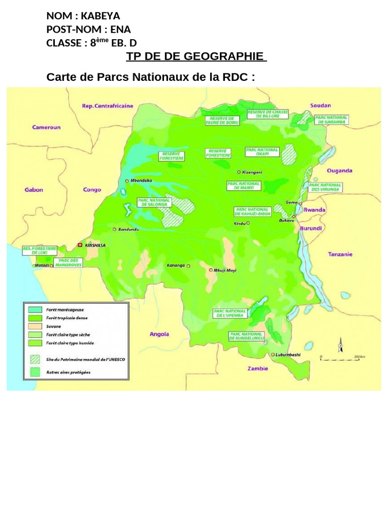 Carte des Parcs Nationaux de la RDC | PDF