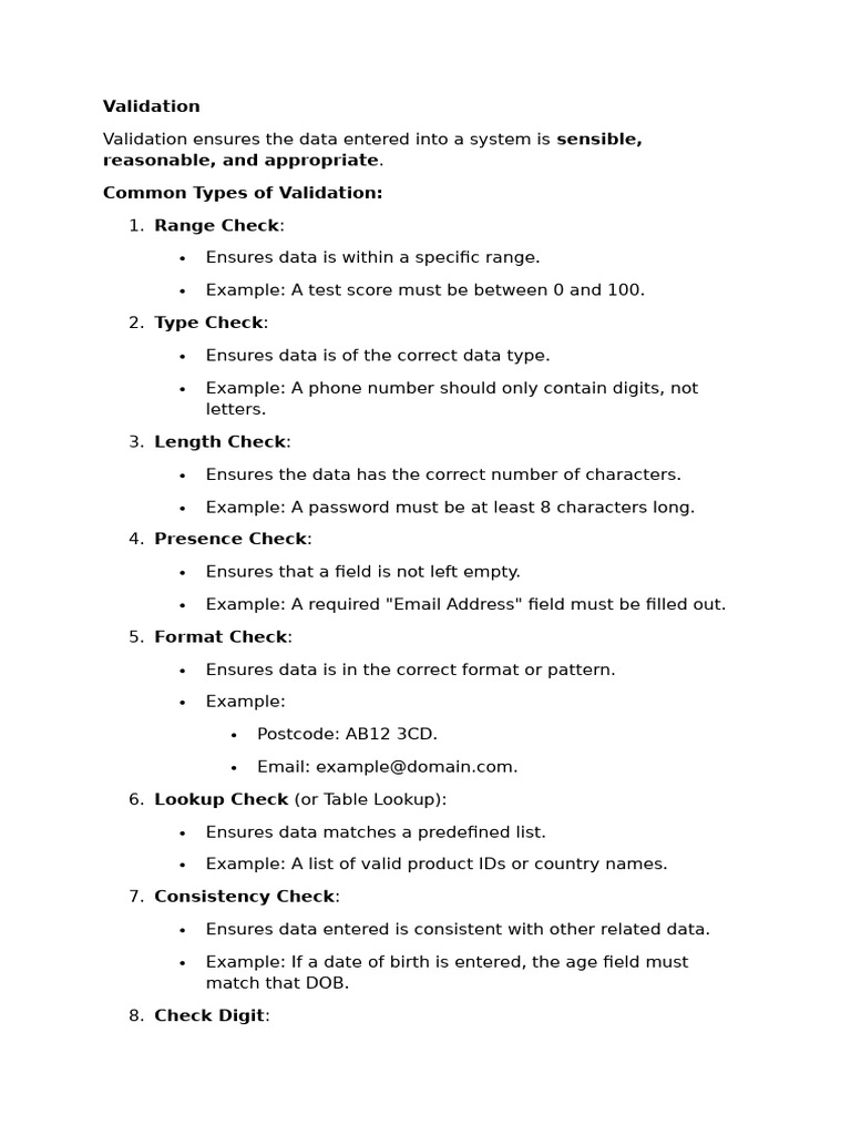 Data Validation and Verification Methods | PDF | Computing | Computer Data