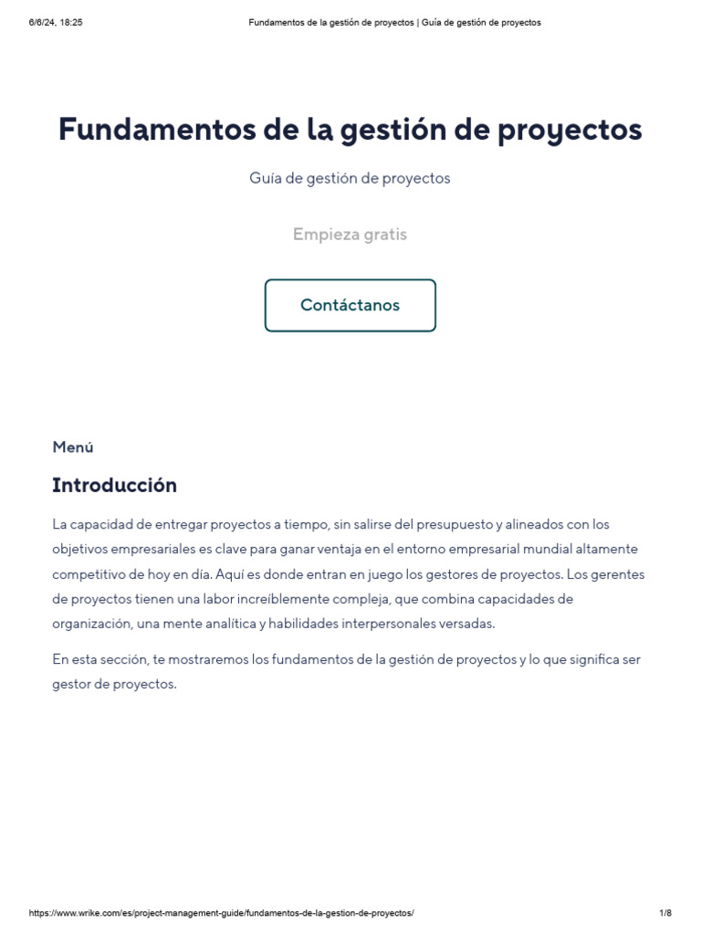 Guía Completa de Gestión de Proyectos | PDF | Gestión de proyectos ...