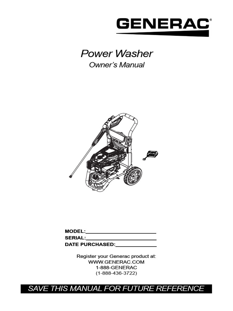 Generac 3100 Psi Pressure Washer Manual