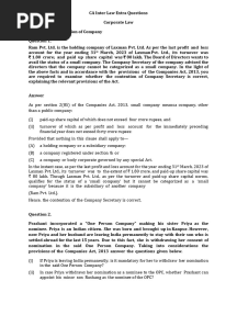 CA Inter Law Extra Questions
