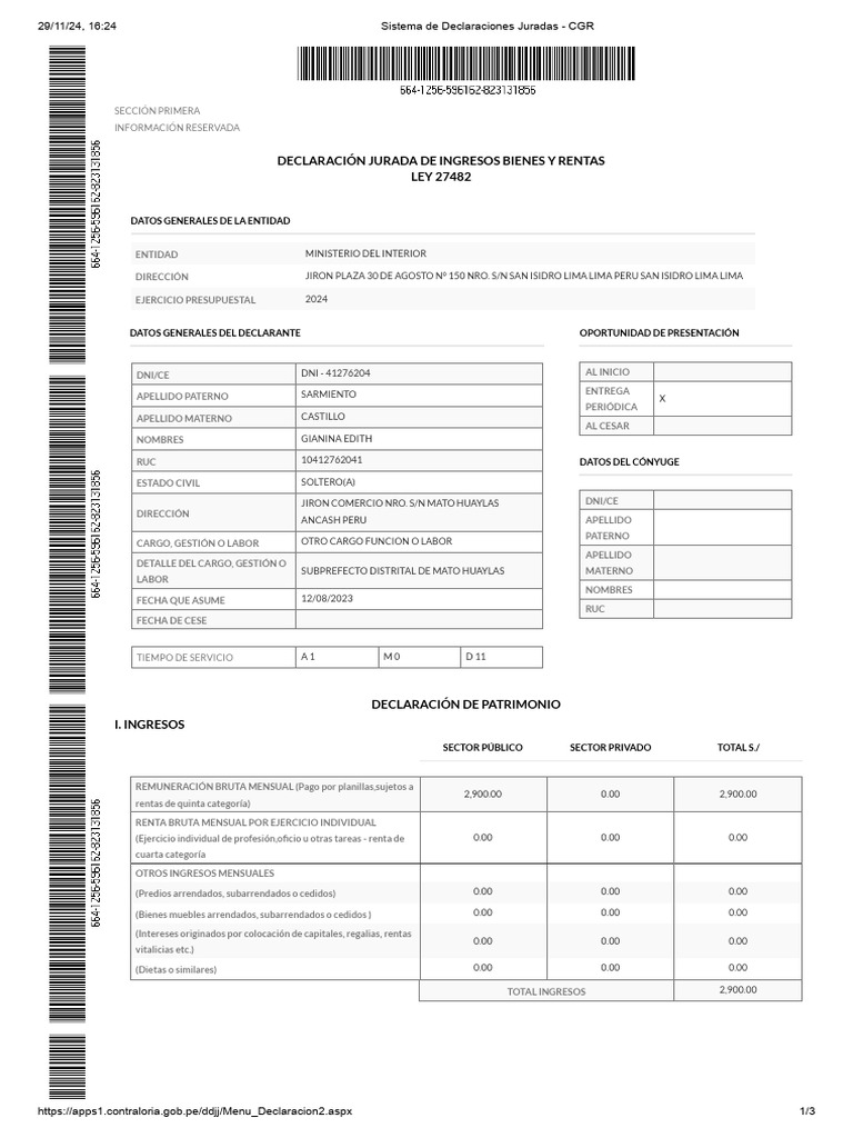 Sistema de Declaraciones Juradas - CGR-DJ | PDF | Bancos | Economias