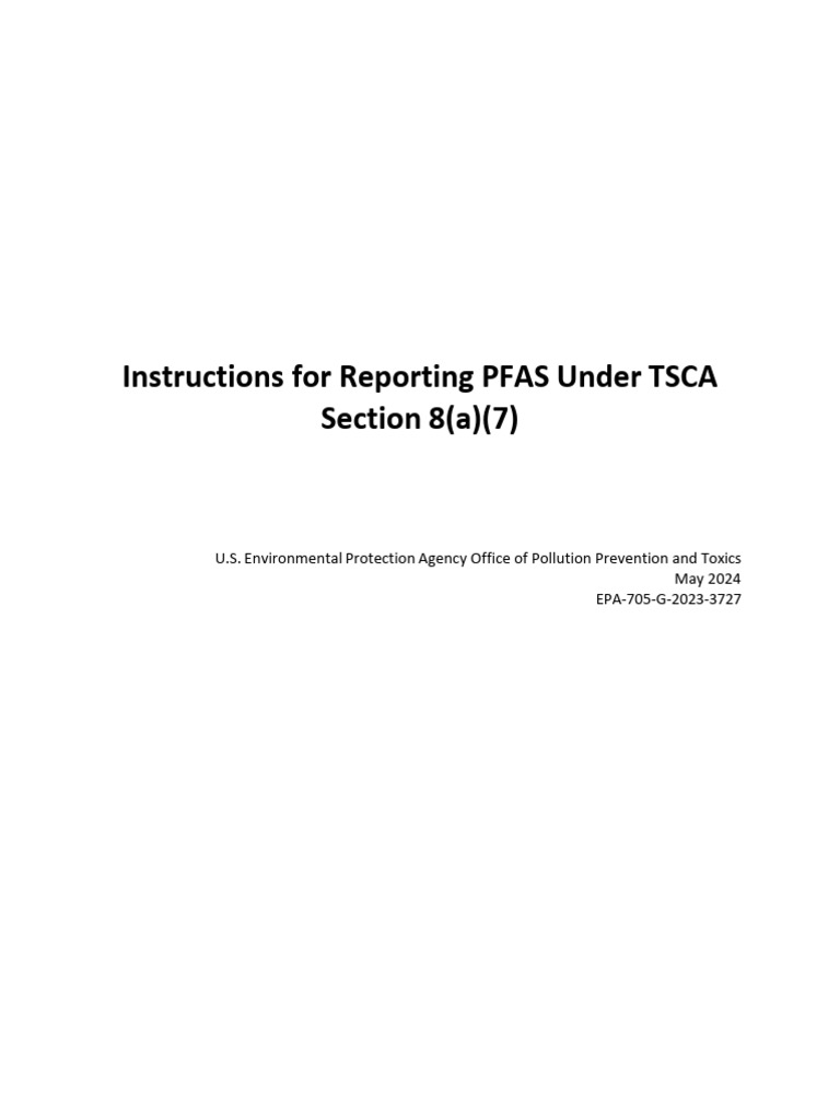 tsca-8a7-reporting-instructions_may2024 | PDF | Chemical Substances ...