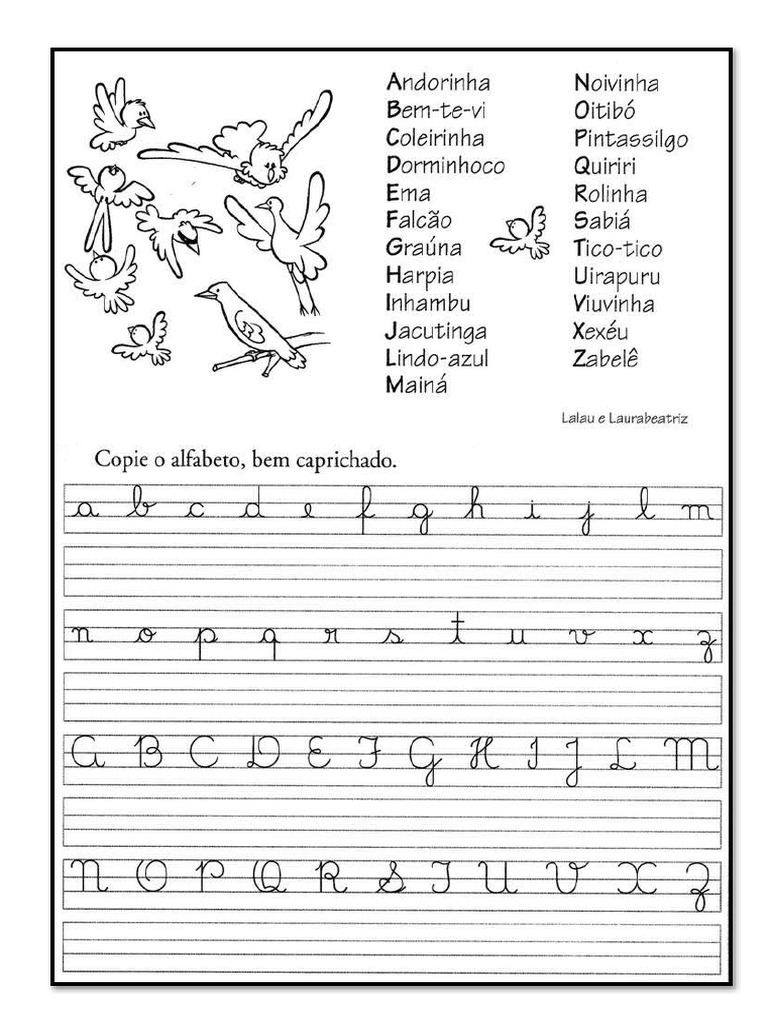 Caligrafia - Treino - Atividade | PDF
