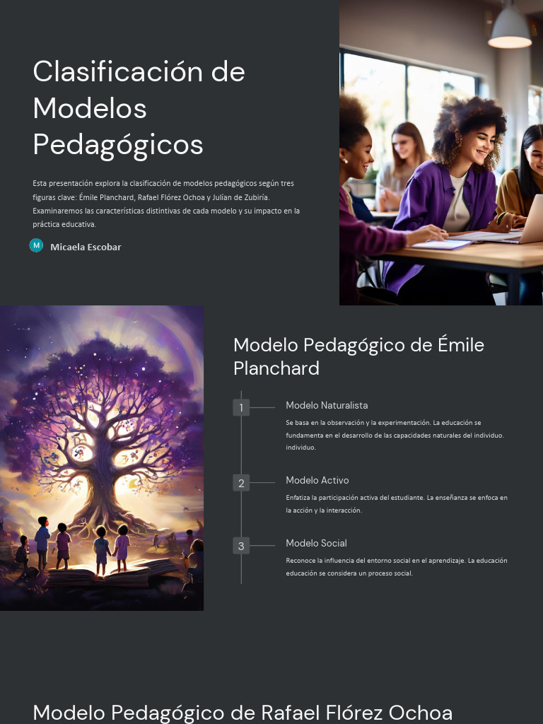 Clasificación de Modelos Pedagógicos | PDF | Aprendizaje | Pedagogía